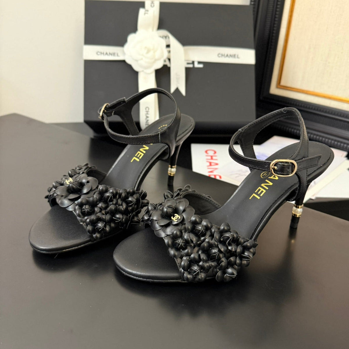 CC 25 Slingback Black Lambskin 233403