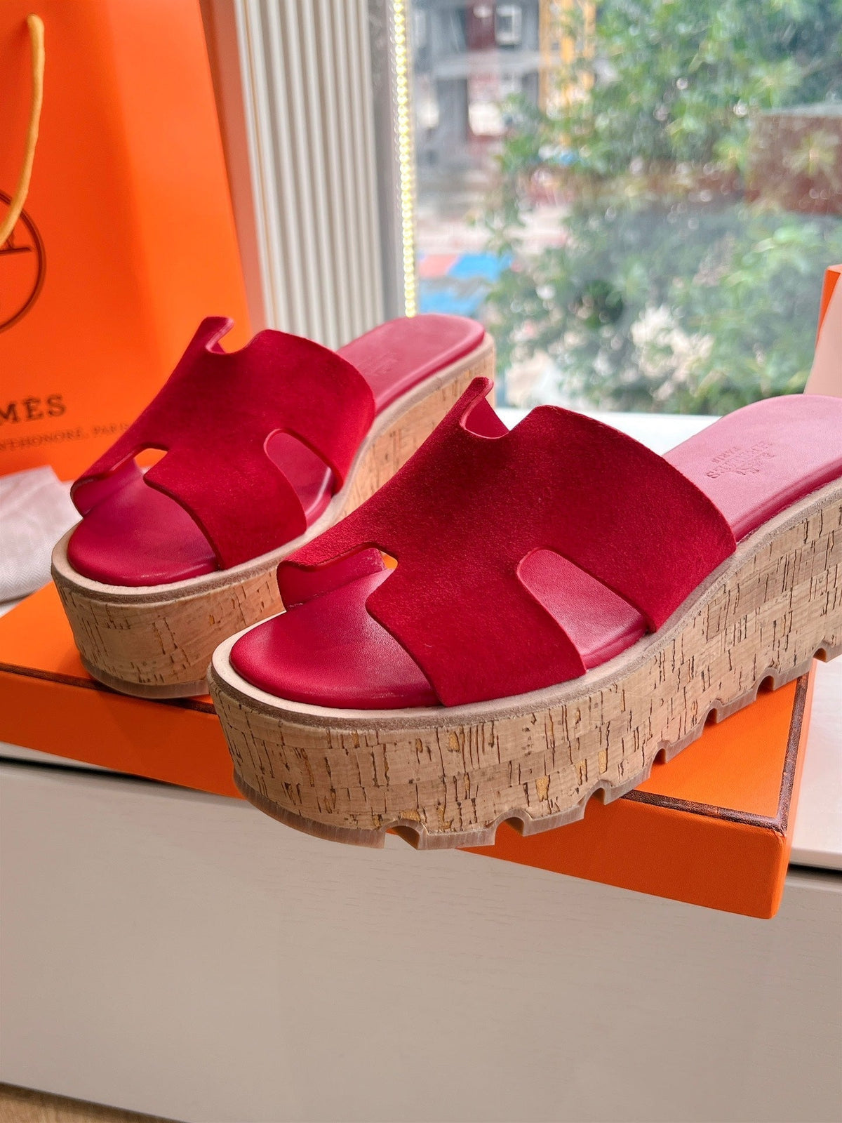 EZE 65 SANDAL CHERRY SUEDE