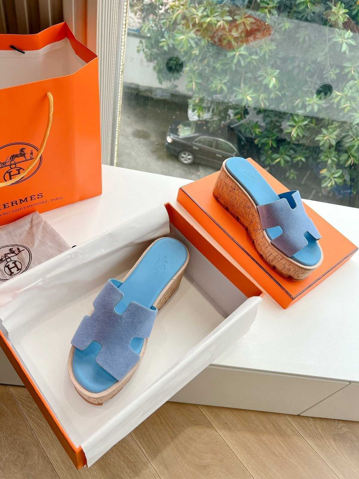 EZE 65 SANDAL SKY BLUE SUEDE