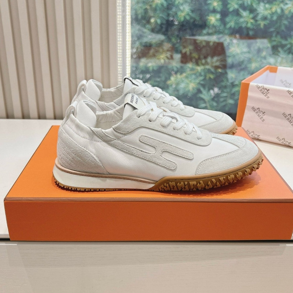 HM JET SNEAKER WHITE CALFSKIN