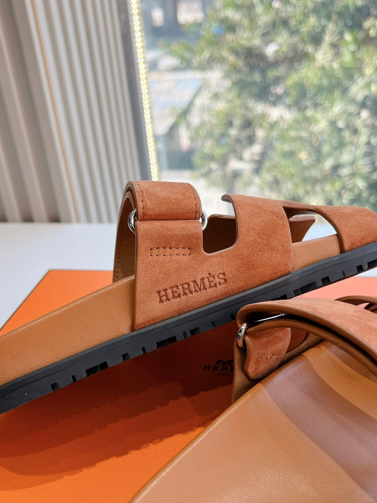 HM Chypre Sandal Caramel Brown Suede 202810