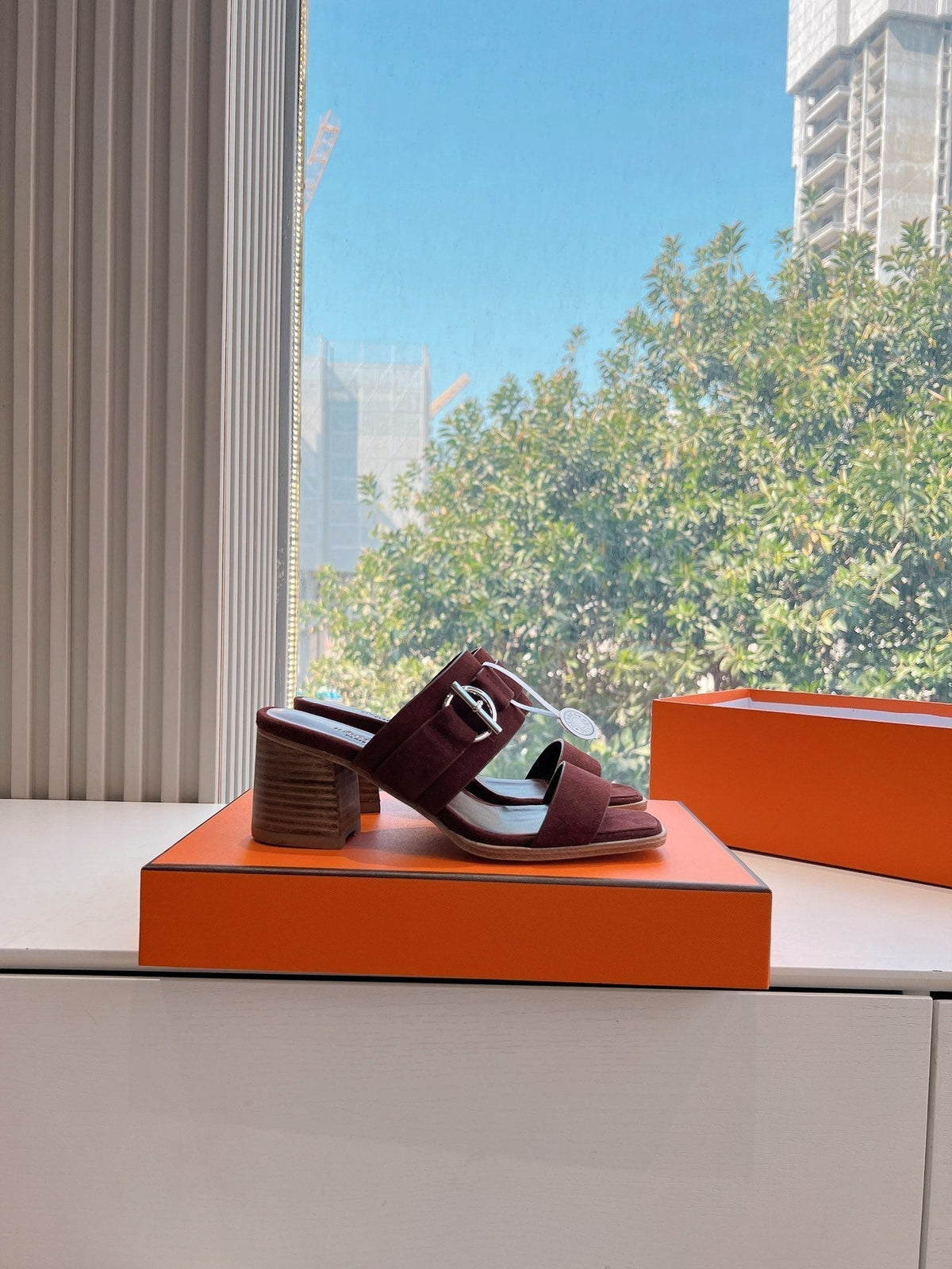 KUTE 60 SANDAL IN CHESTNUT BROWN SUEDE