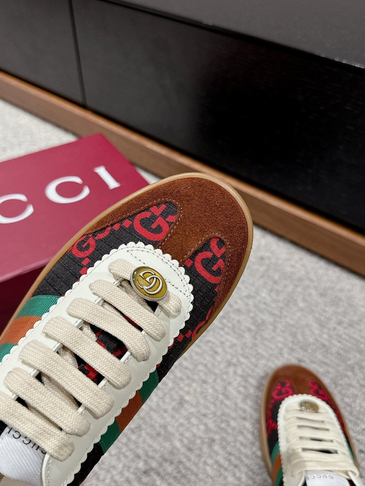 GG & ADIDAS SNEAKER BROWN FABRIC