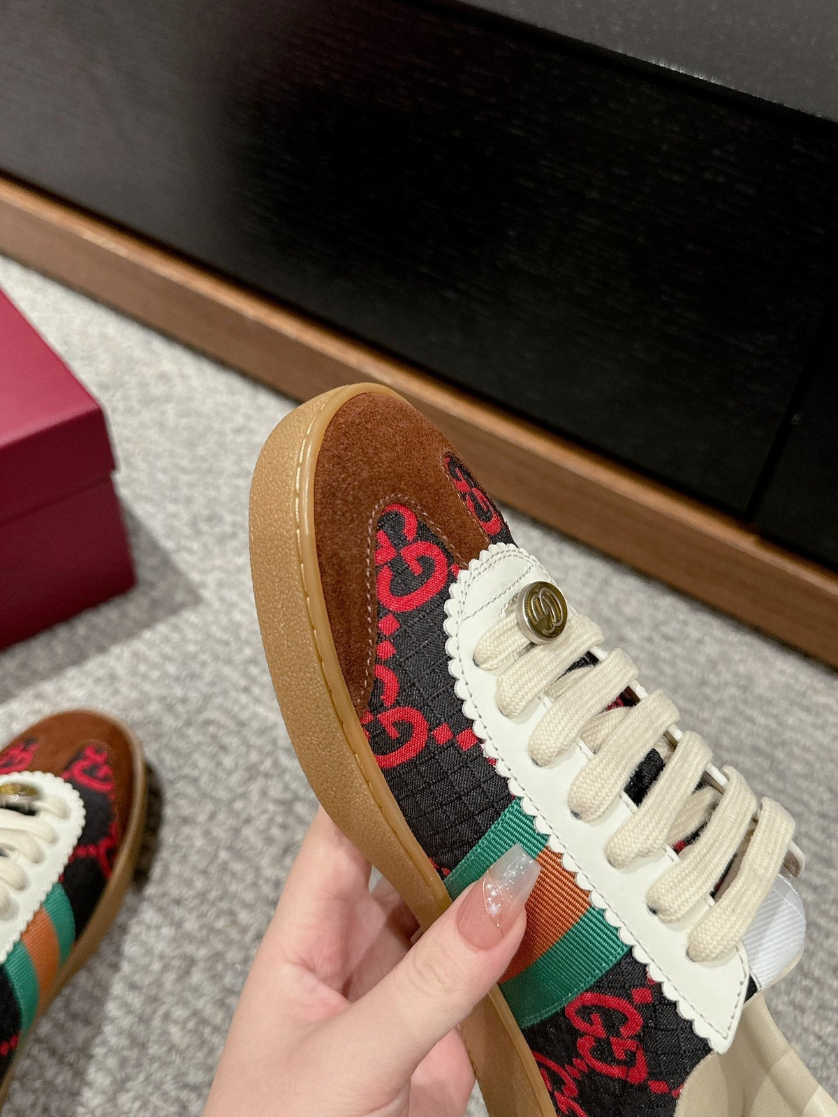 GG & ADIDAS SNEAKER BROWN FABRIC