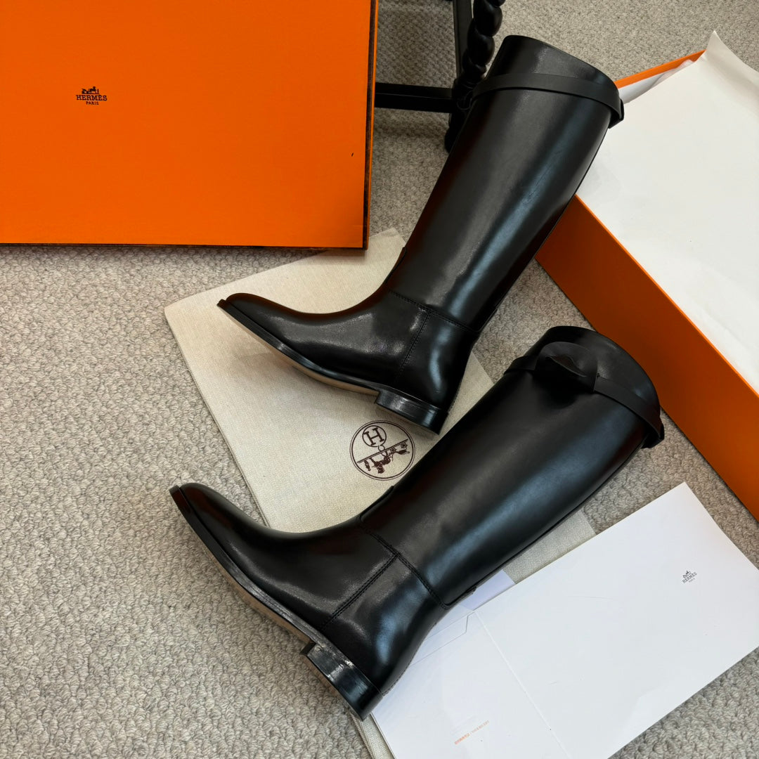 HM Jumping Boot In Black Calfskin 973839