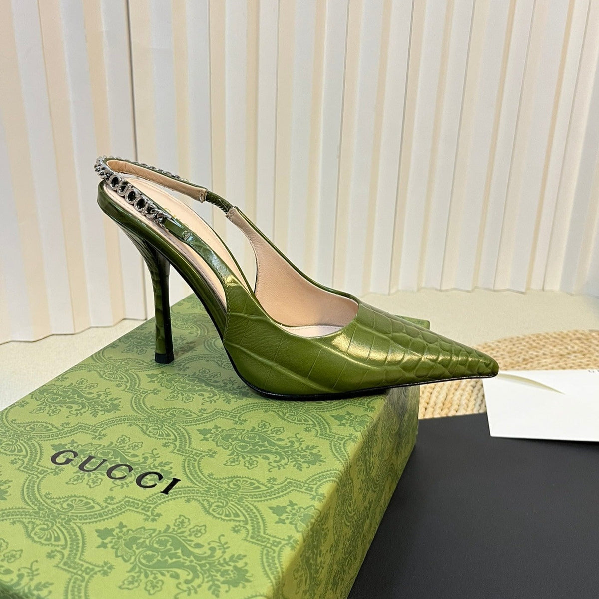 GG Women's High Heels  Green Juniper