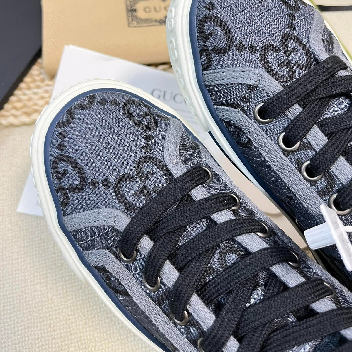 GG Tennis 1977 High Top Sneaker  Black Grey Caro