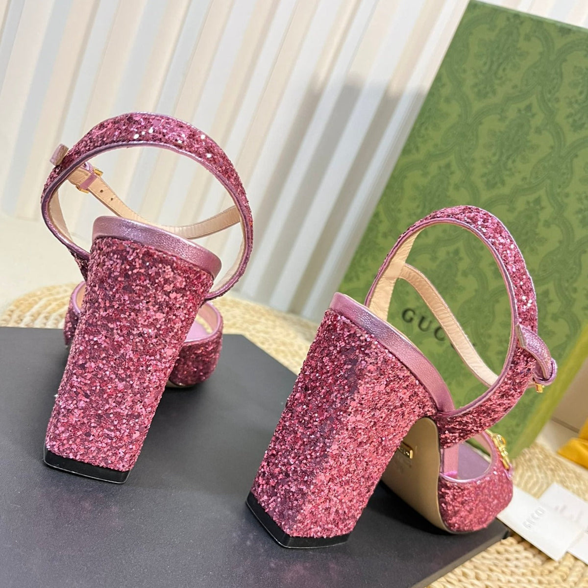 GG Women Sandal High Heels Pink