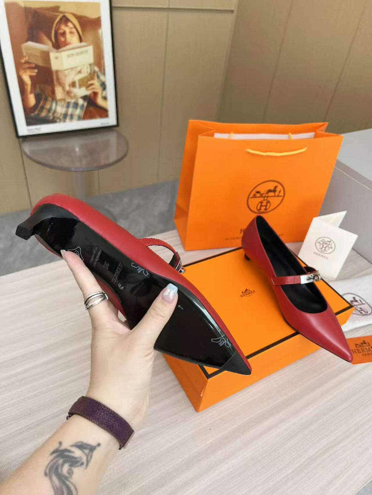Kiara 40 pump Red Calfskin 214050