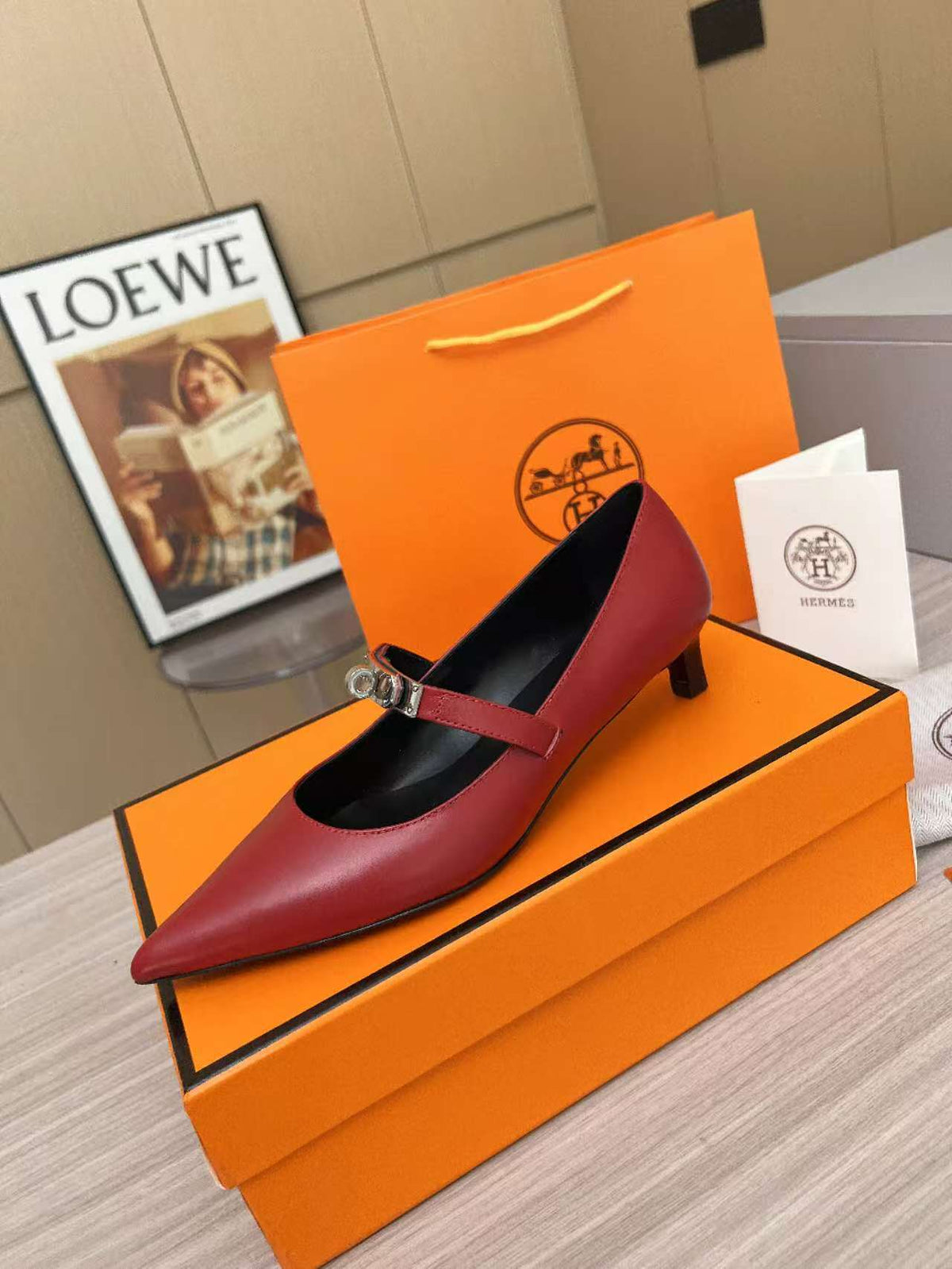 Kiara 40 pump Red Calfskin 214050