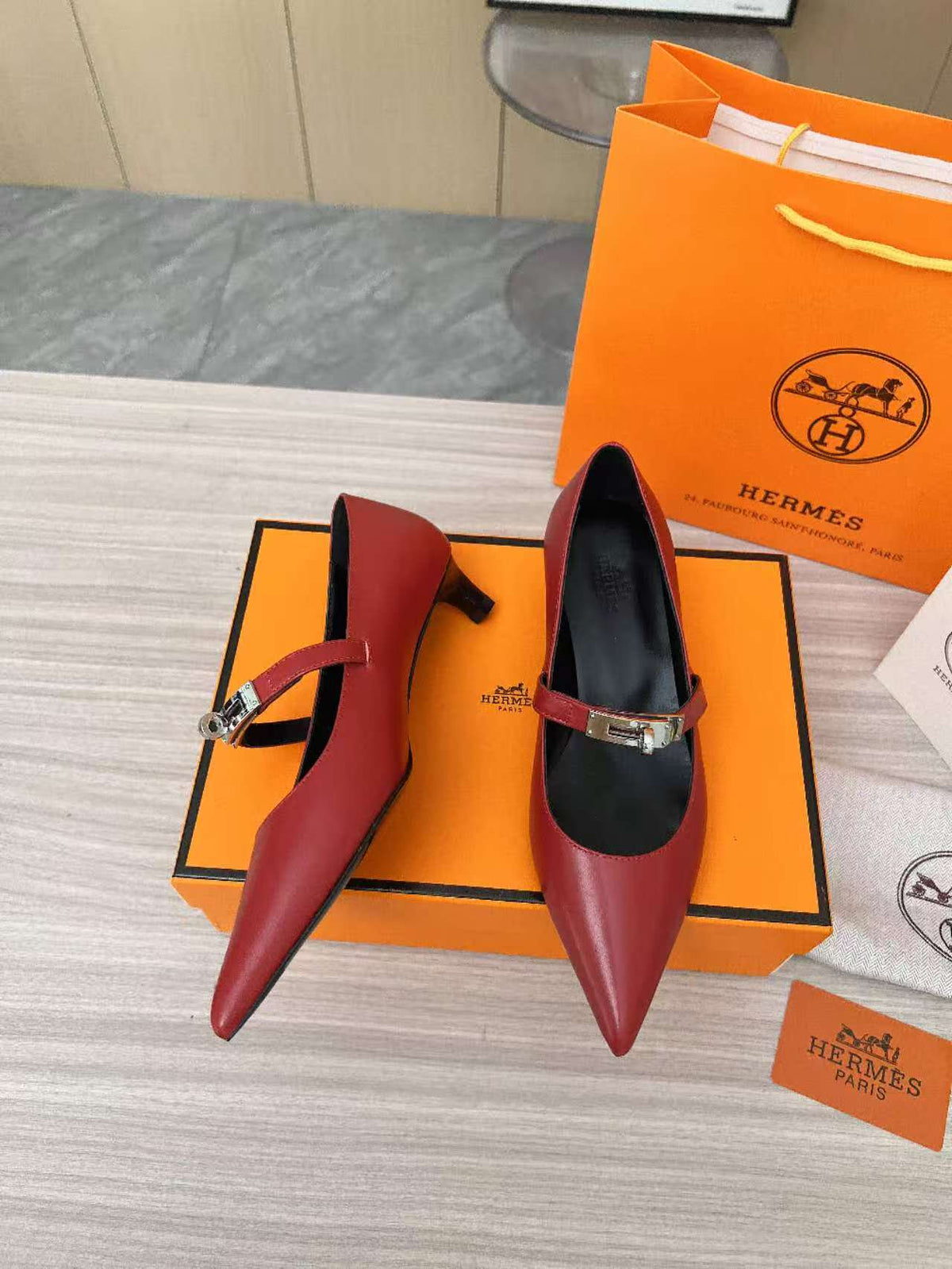 Kiara 40 pump Red Calfskin 214050