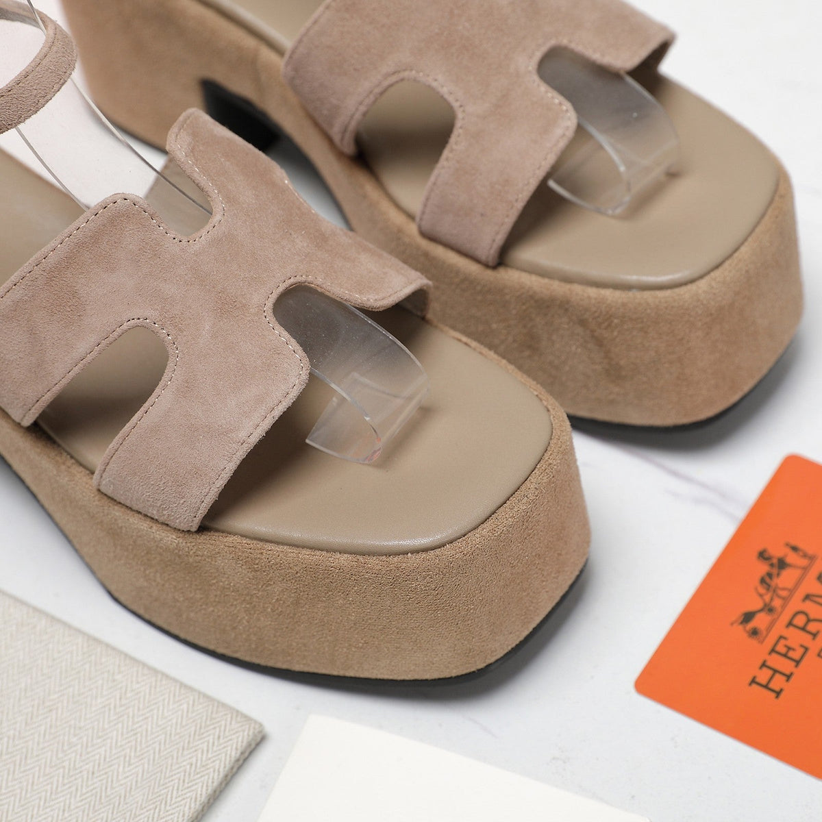 HM Jam 70 sandal In Light Brown Suede 120309