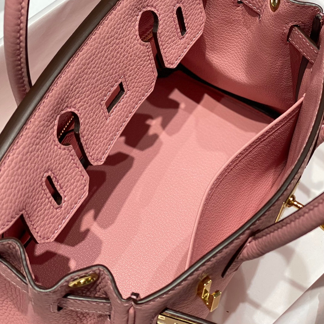 HM Birkin 20cm Rose Confetti Togo Leather Gold Hardware