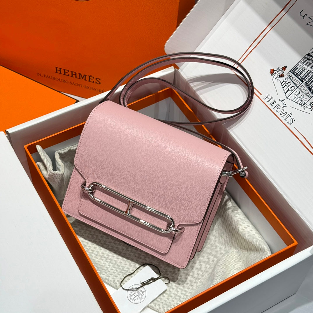 HM SAC ROULIS 18 PINK PASTEL EVERCOLOR CALFSKIN237570