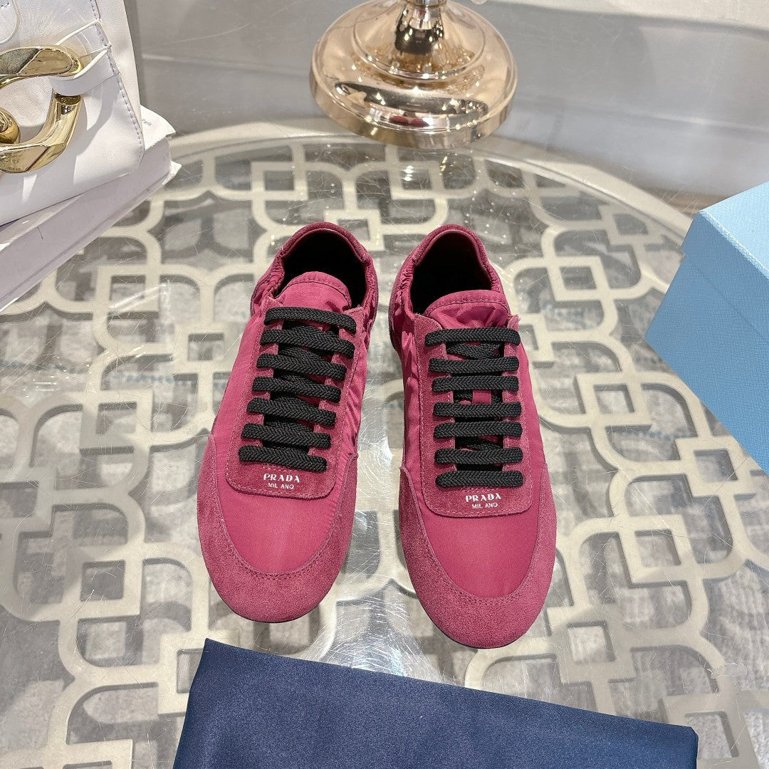PRA 26S Casual Sneaker Wine Red Canvas Suede 625961