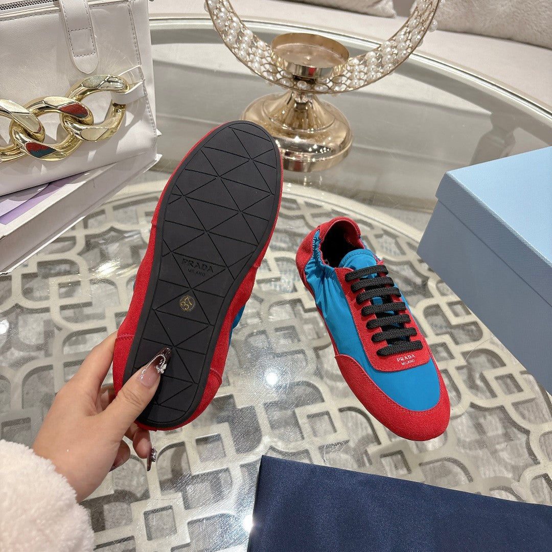 PRA 26S Casual Sneaker Blue Red Canvas Suede 625954