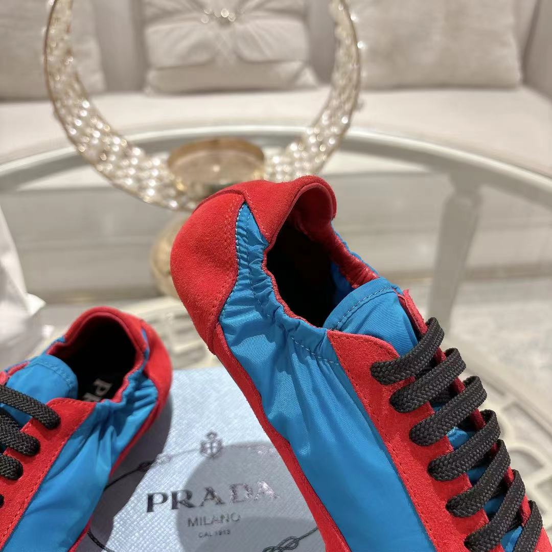 PRA 26S Casual Sneaker Blue Red Canvas Suede 625954
