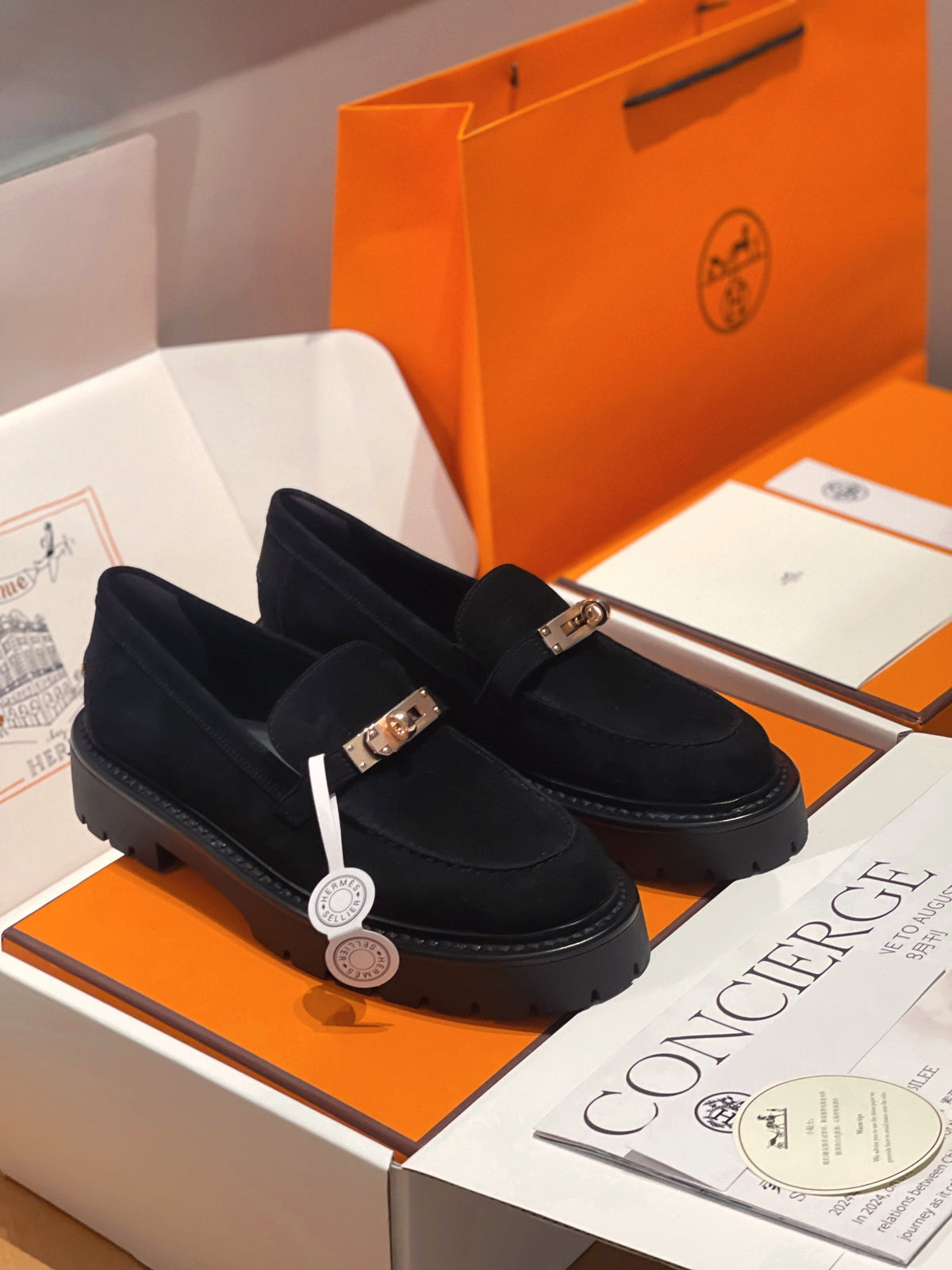 HM Icone Loafer In Black Suede 100094
