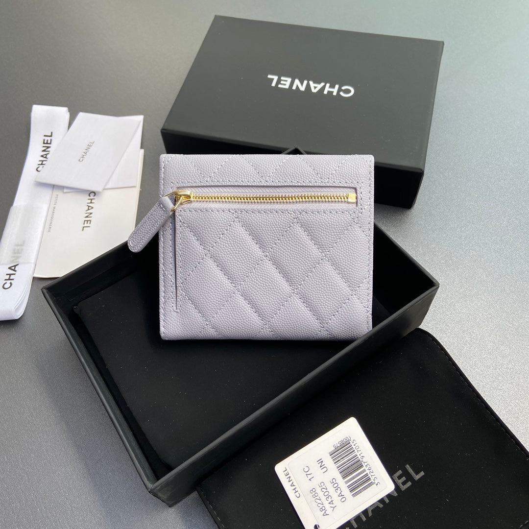 CC 82288 Classic Flap Wallet White Caviar GHW 229894