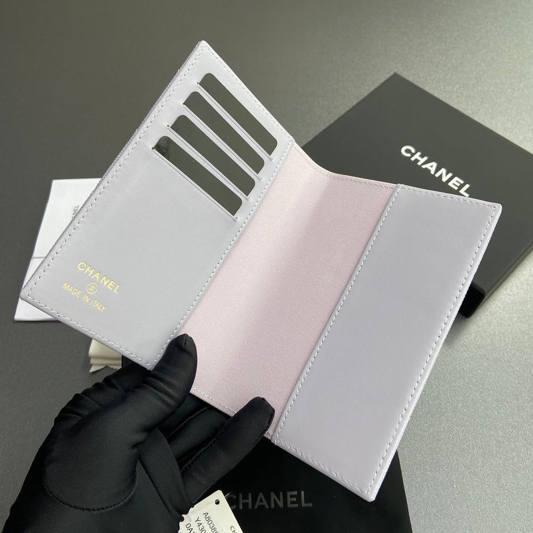 CC Passport Holder Light Purple Caviar 234699