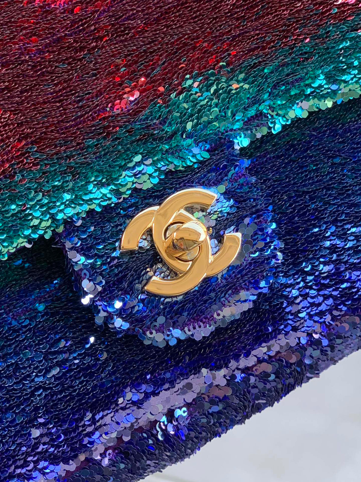 Flap Bag Mini 21cm Multicolor Sequin