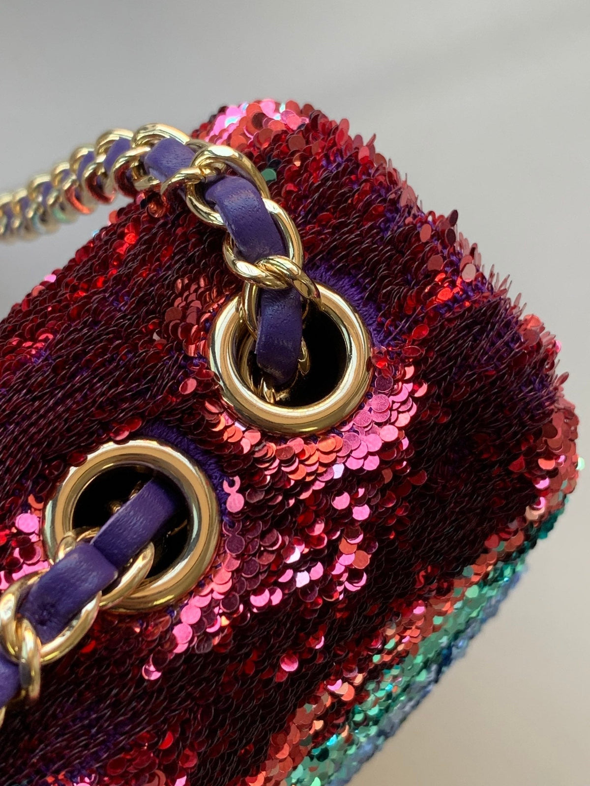 Flap Bag Mini 21cm Multicolor Sequin