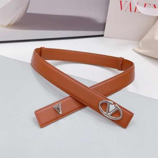 The Bold Edition Belt 30mm Brown Calfskin Silver Buckle