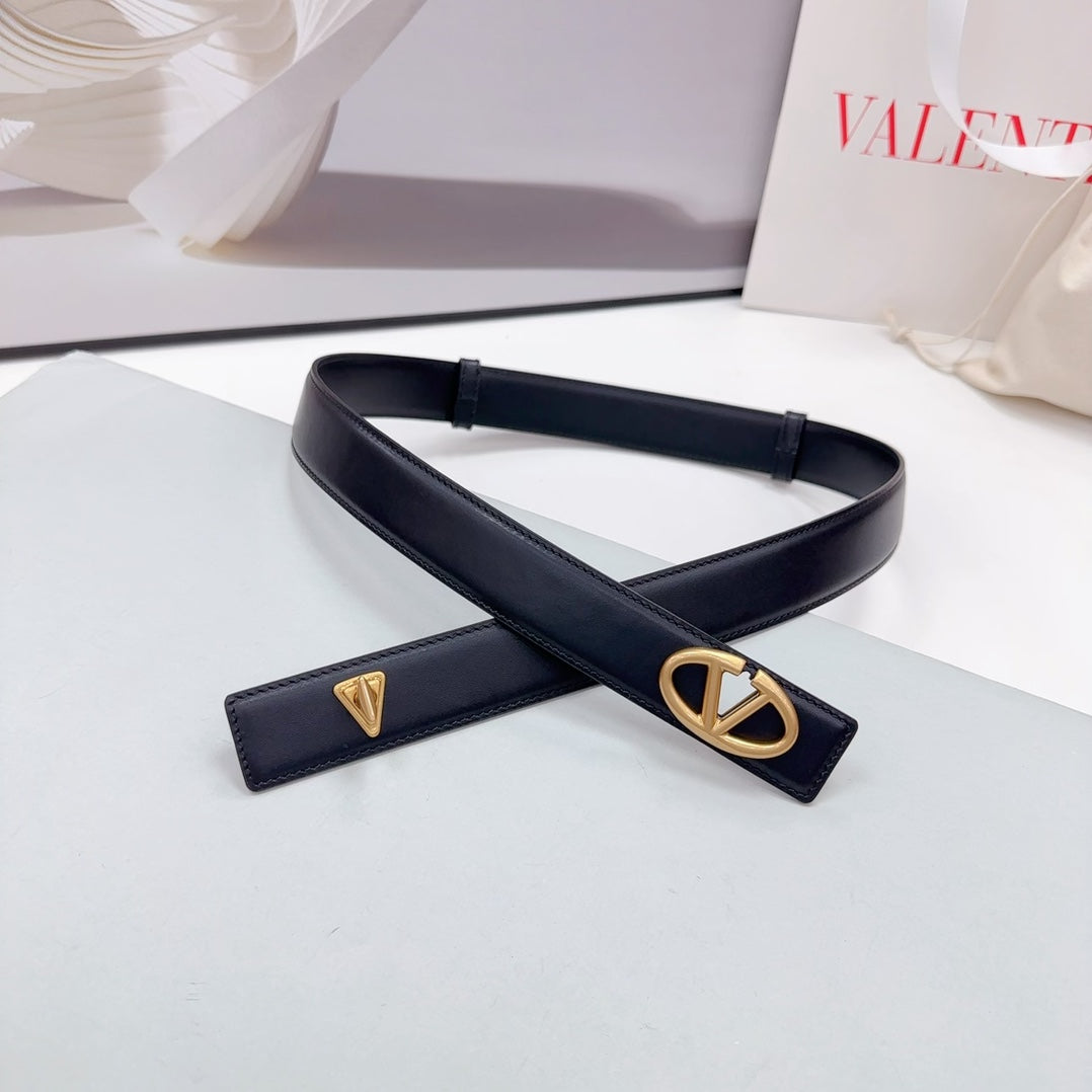 The Bold Edition Belt 30mm Black Calfskin Gold Buckle