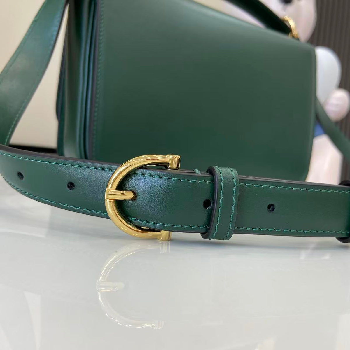 Gucci 25 Siena Bag 22.5cm  Green Gold Leather 292365