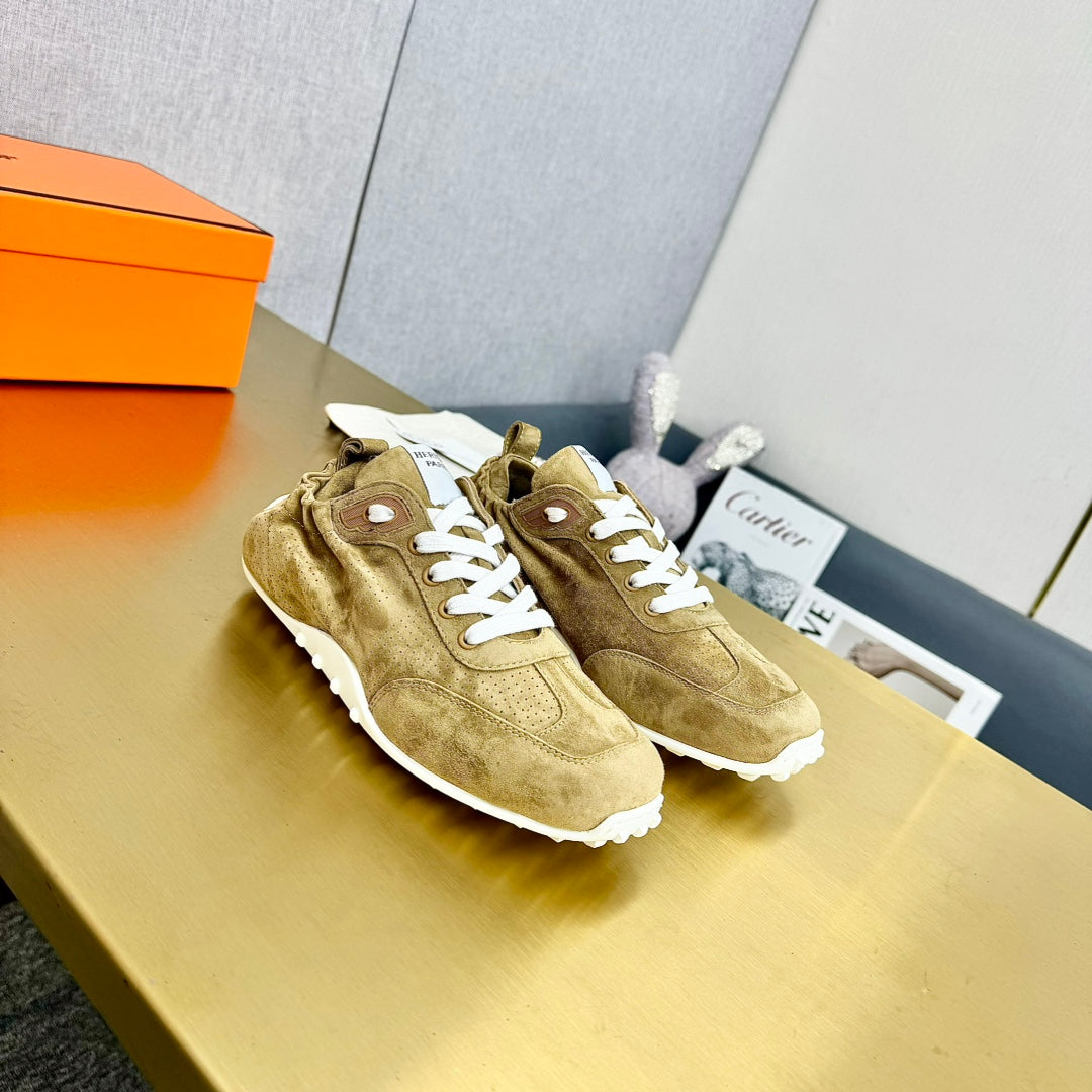 HM Sneaker In 25mm Light Yellow Brown Suede  956333