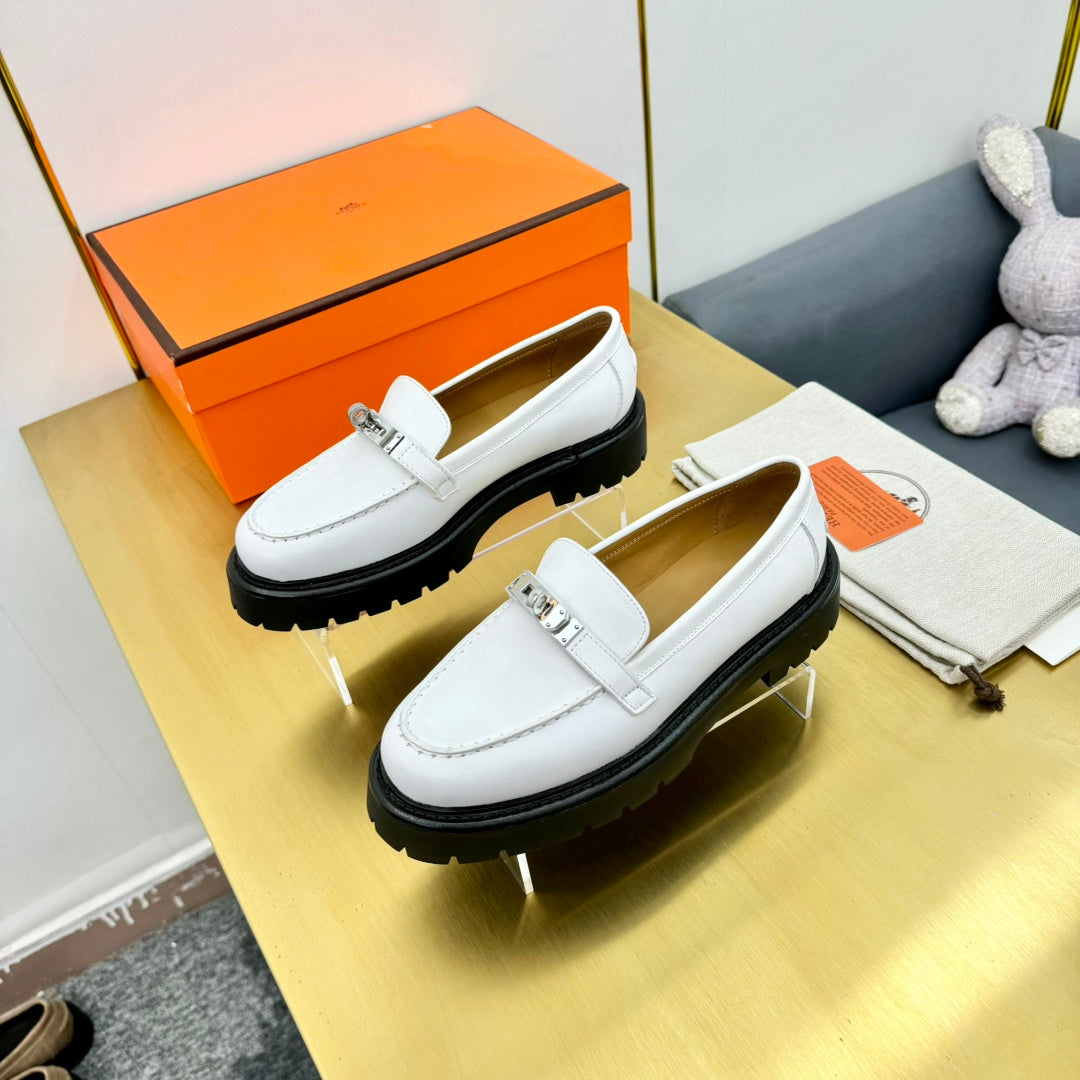 HM Icone Loafer White Clalfskin