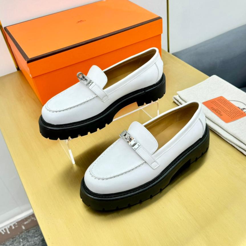 HM Icone Loafer White Clalfskin