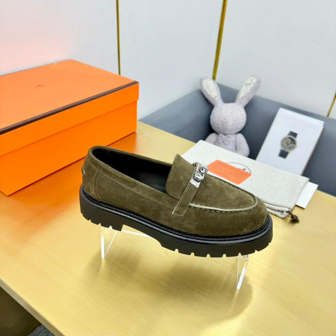 HM Icone Loafer Olive Suede