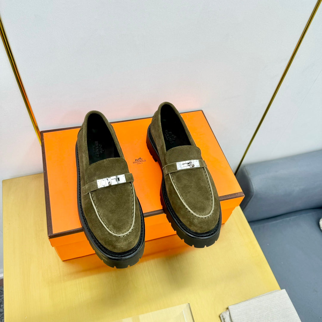 HM Icone Loafer Olive Suede