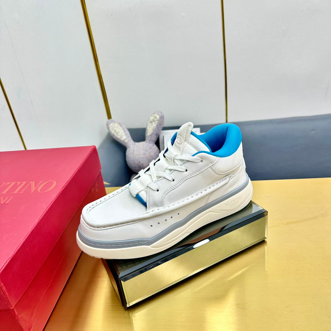 Mid-top Runboot Split Leather Sneaker 30mm White Calfskin 994555