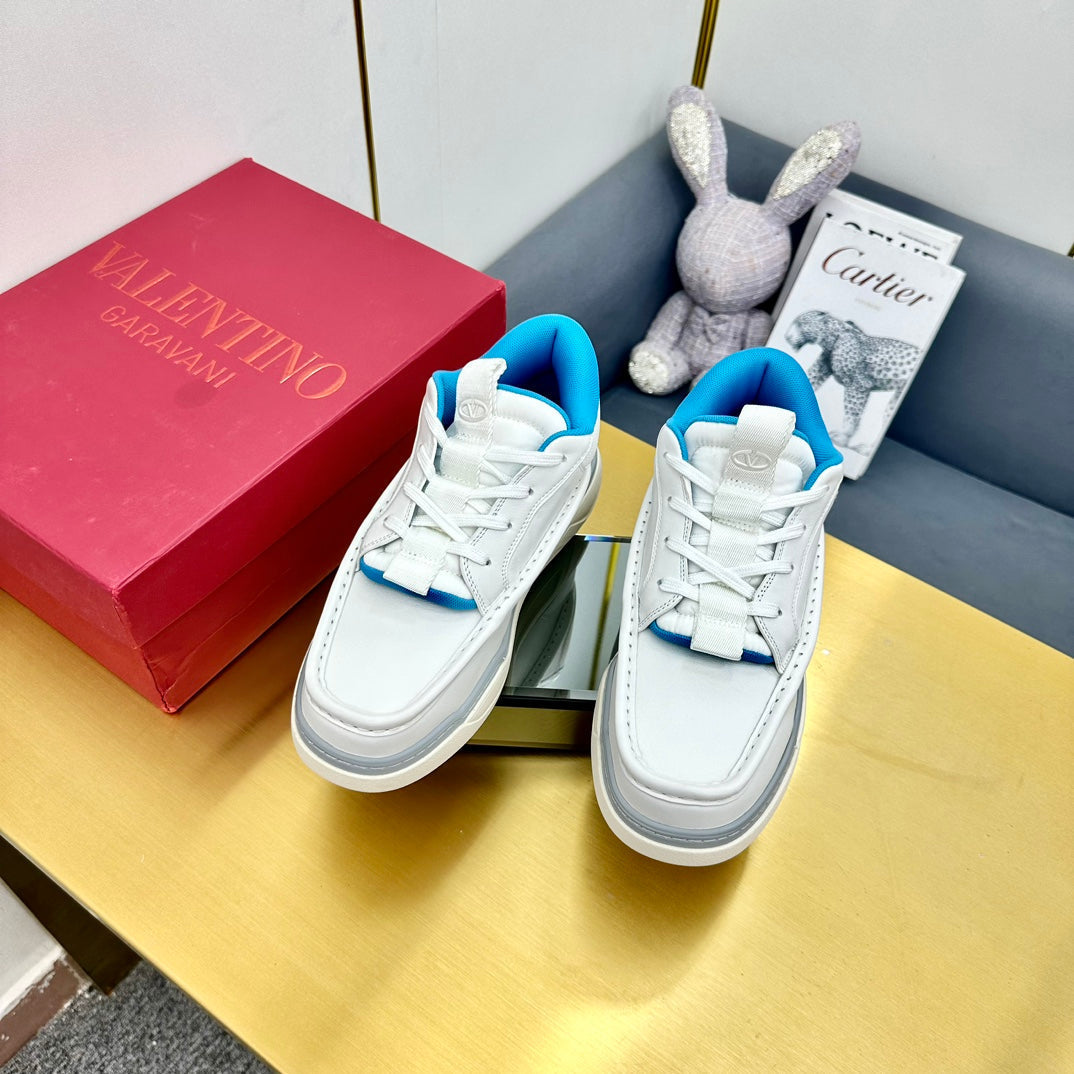 Mid-top Runboot Split Leather Sneaker 30mm White Calfskin 994555