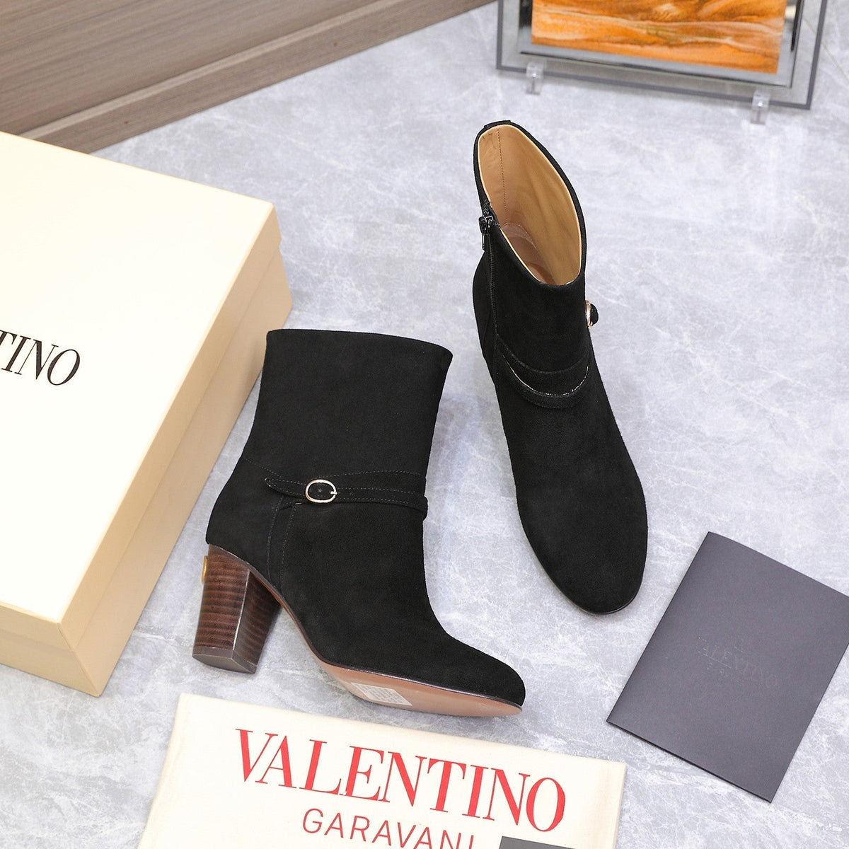 Valentino 2025 Heeled Boot Black Suede 547600