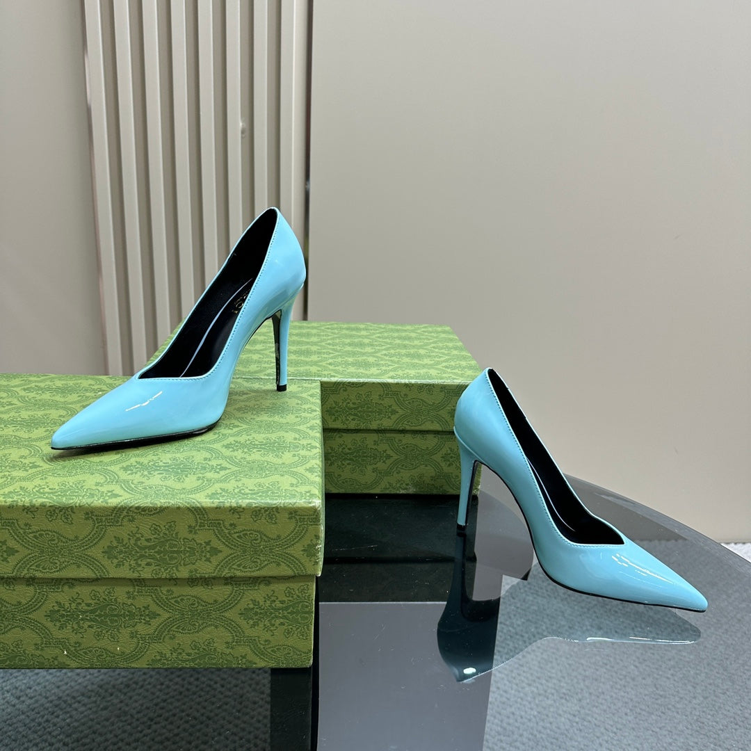 GG 105 HIGH HEEL PUMP SKY LAMBSKIN