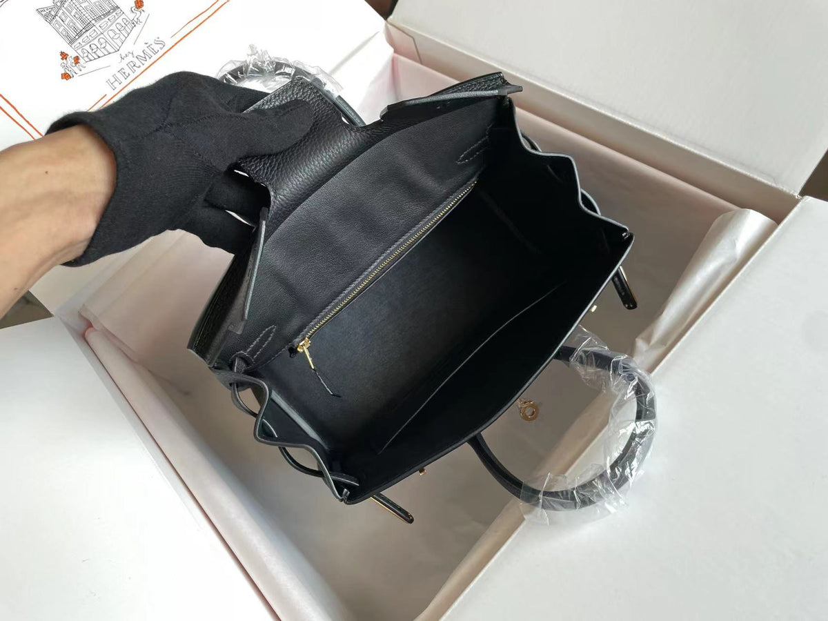 BIRKIN 25 BAG IN BLACK CALFSKIN WITH COLORFUL STICKER (MADE - TO - ODER)