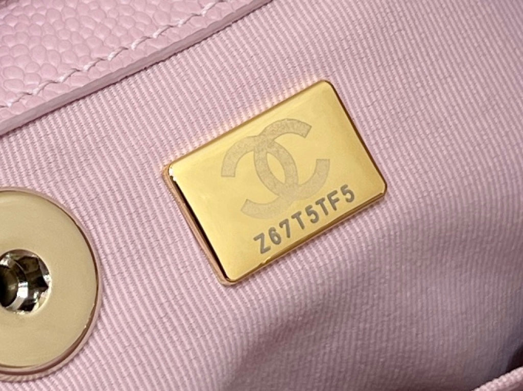 24a duma backpack pink caviar leather light gold hardware