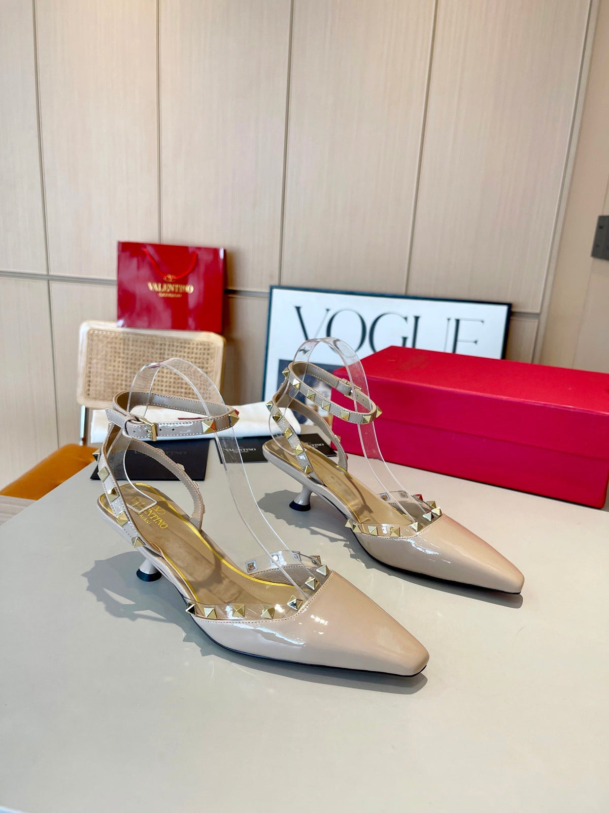 Valentino 25 Rockstud Couture 50mm Pumps Patent Leather