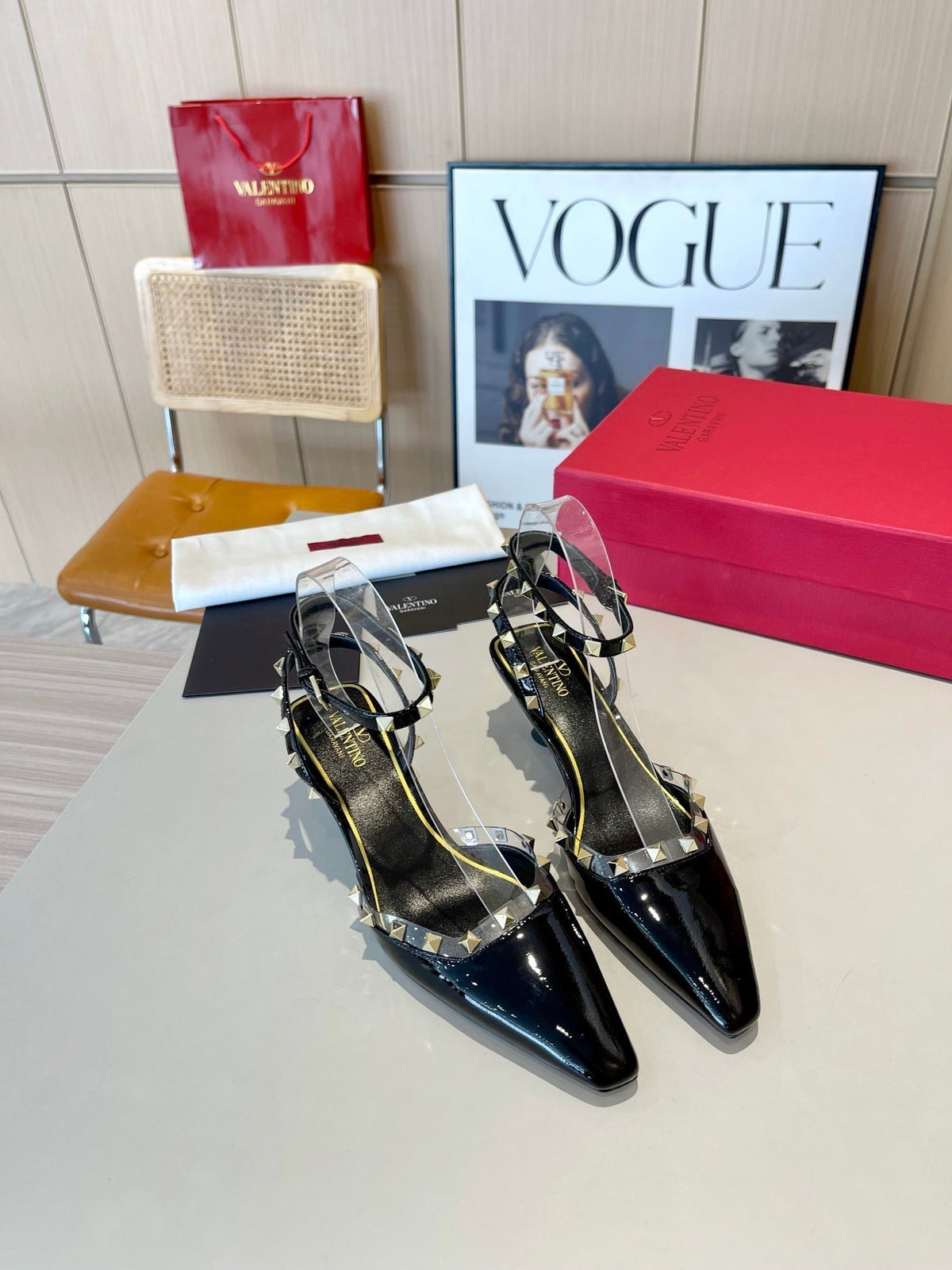 Valentino 25 Rockstud Couture 50mm Pumps Patent Leather