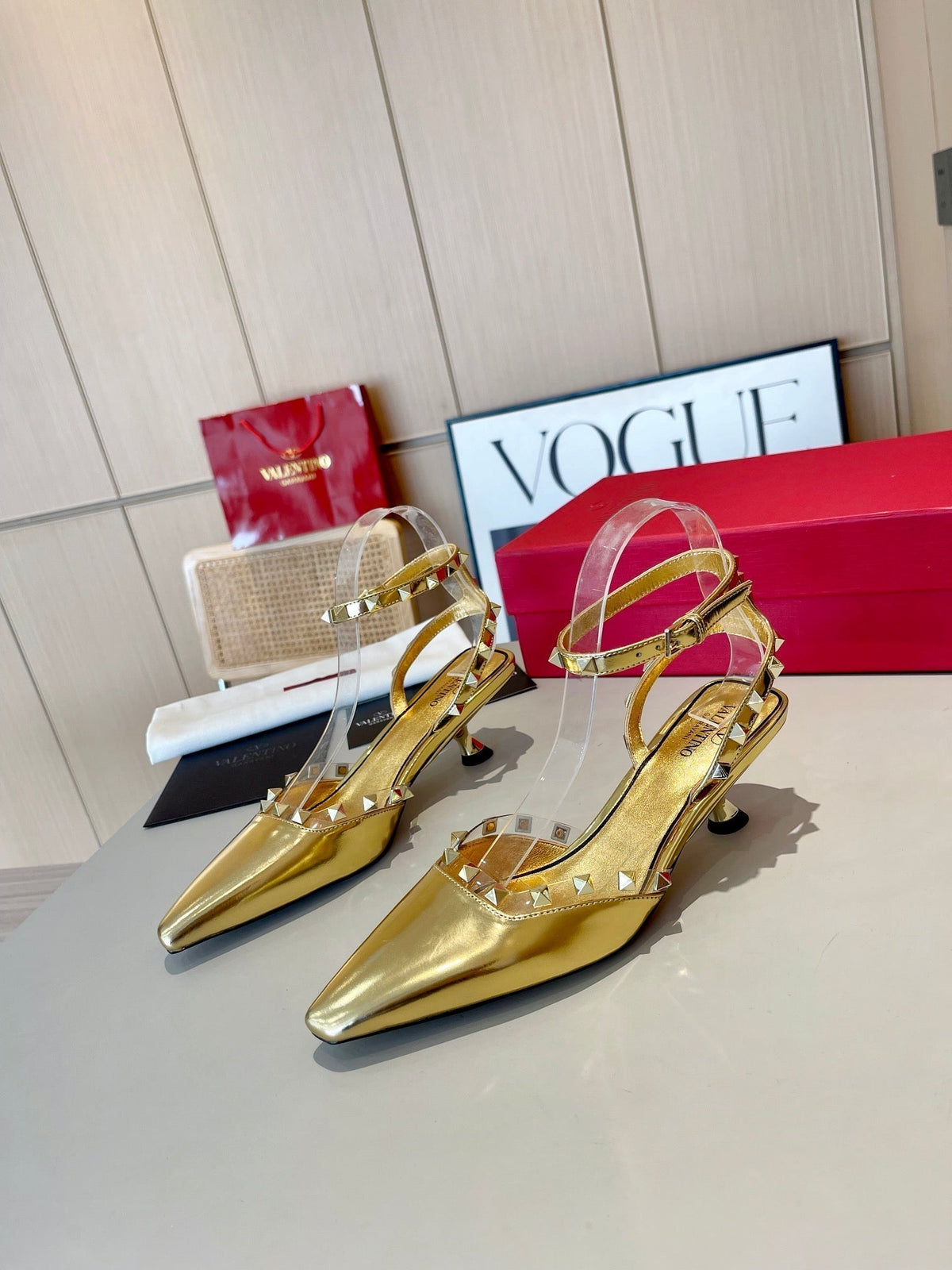 Valentino 25 Rockstud Couture 50mm Pumps Patent Leather