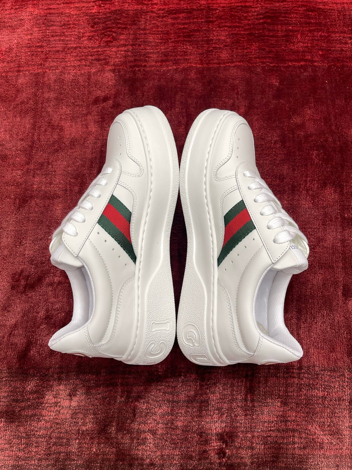 GG Chunky Trainers White Leather 543411