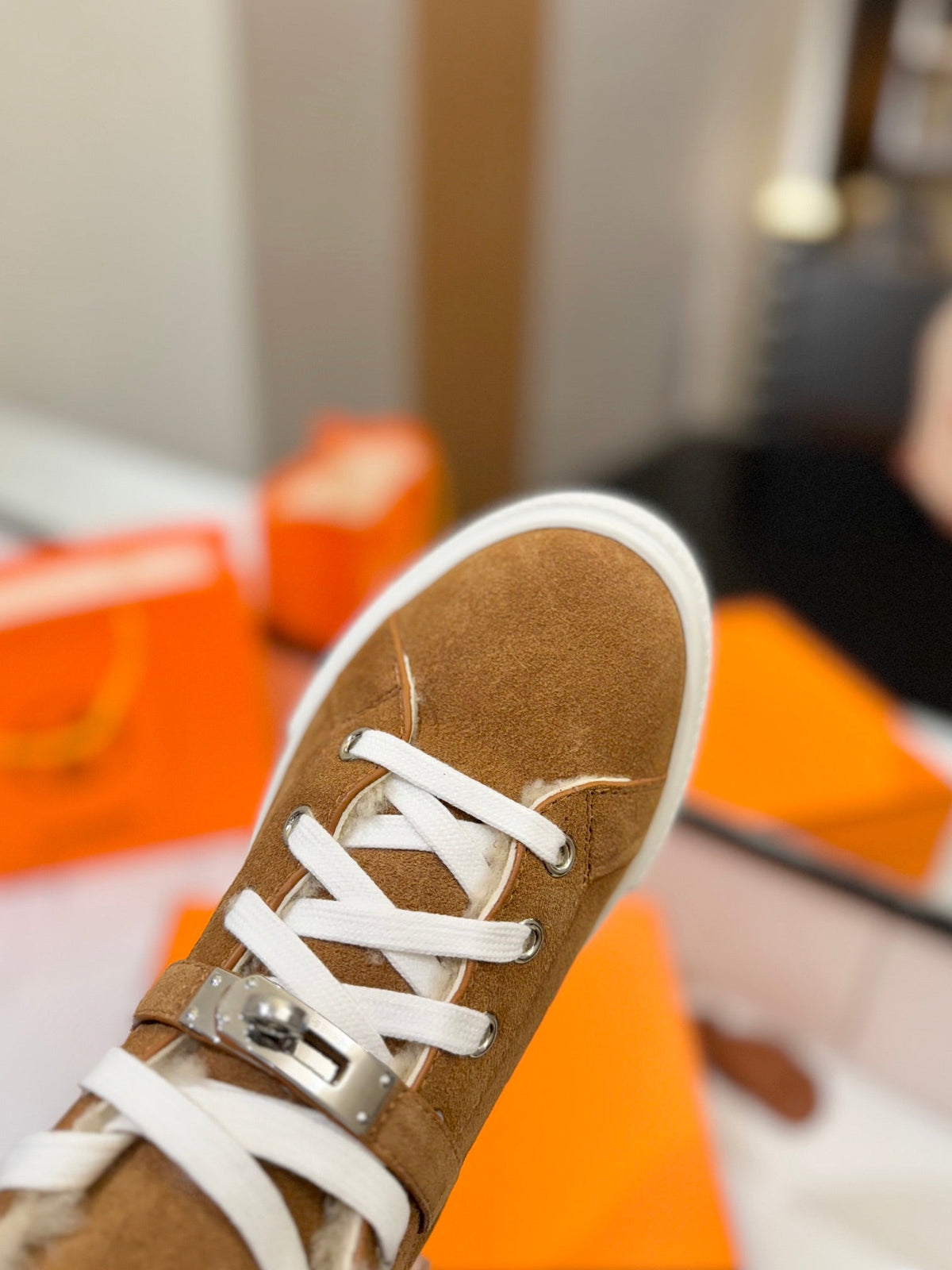 HM Daydream Sneaker Brown With Wool Lining Suede 983065