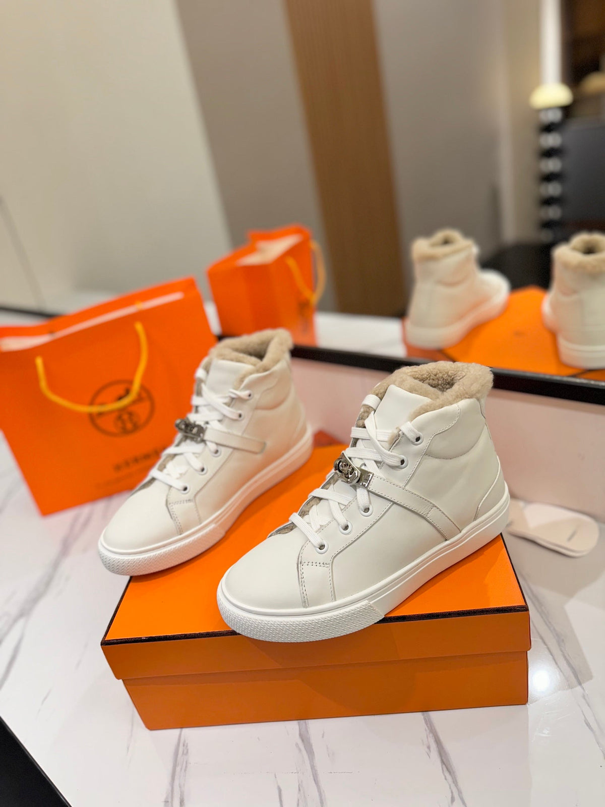 HM Daydream Sneaker White With Wool Lining Cowhide 983069