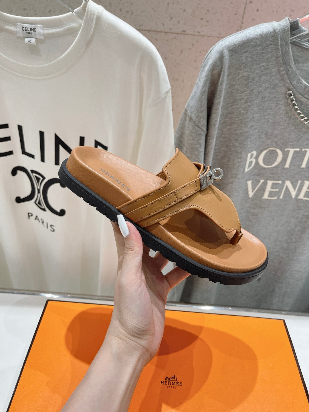 EMPIRE SANDAL CARAMEL CALFSKIN