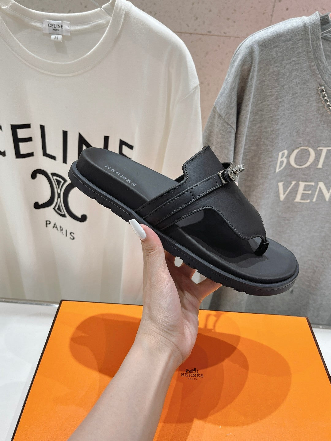 EMPIRE SANDAL BLACK CALFSKIN