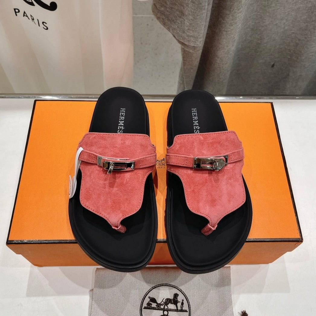 EMPIRE SANDAL BLACK MIX PINK SUEDE
