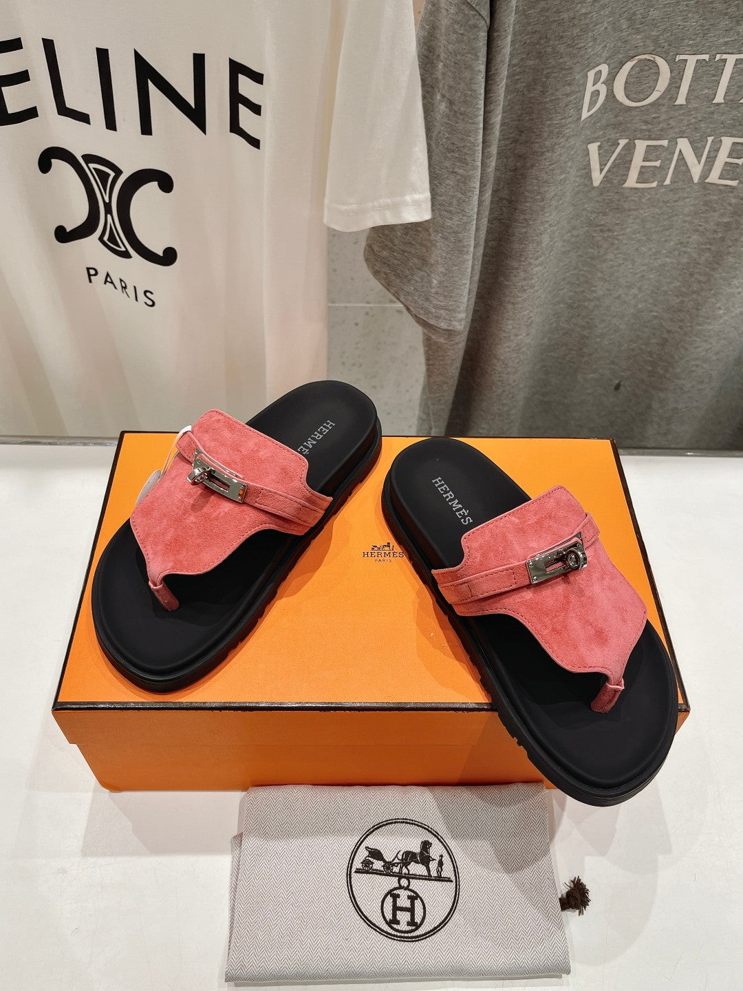 EMPIRE SANDAL BLACK MIX PINK SUEDE